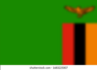 Fondo borroso con la ilustración de Zambia Vector bandera