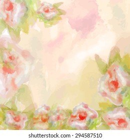 Blurred background with flower ornament