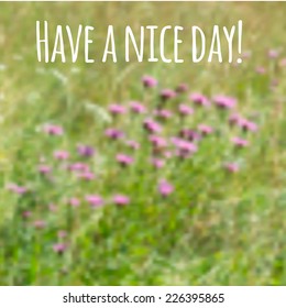 Blurred background with flowers