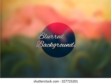 Blurred background, flowers blur, vector illustration
