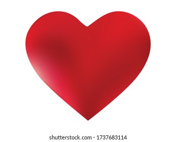 Blurred background in the form of a heart. Popular style of 90th, 80th. Soft color illustration. Red modern abstract cover for your graphic design or creative projects.