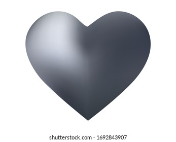 Blurred background in the form of a heart. Soft color effect. Creative style of 90th, 80th. Silver modern abstract cover for your graphic design or creative projects.