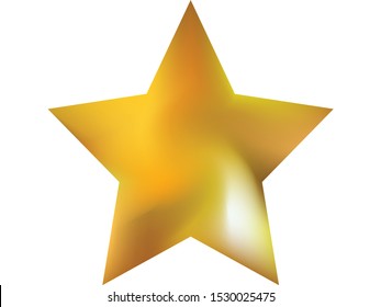 Blurred background in the form of pentagram. Trendy soft color logo. Surreal style of 90th, 80th. Yellow modern abstract cover for your graphic design or creative projects.