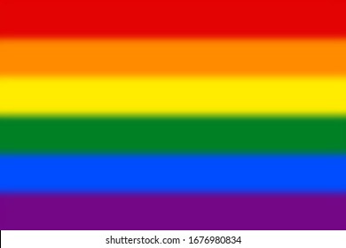 Blurred background with Gay pride flag . Vector illustration