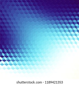 Blurred background. Geometric abstract pattern in low poly style. Effect of a glass. Small cubes. Vector image.