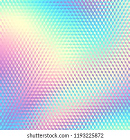 Blurred background. Geometric abstract pattern in low poly style. Effect of a glass. Small cubes. Vector image.