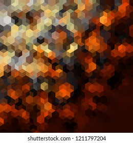 Blurred background. Geometric abstract pattern in low poly style. Effect of a glass. Small cubes. Vector image.