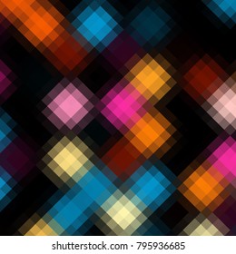 Blurred background. Geometric abstract pattern in low poly style. Effect of a glass.
