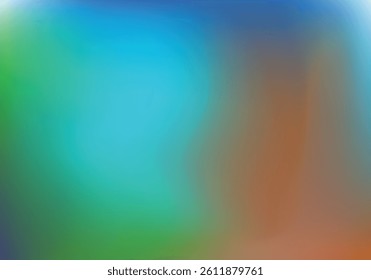 Blurred background with a harmonious mix of green, blue, orange and brown.