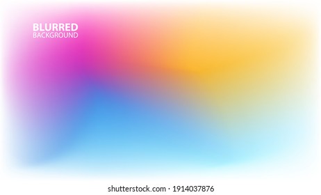 Blurred background with modern abstract light  blurred color gradient. Smooth template for your graphic design. Vector illustration.