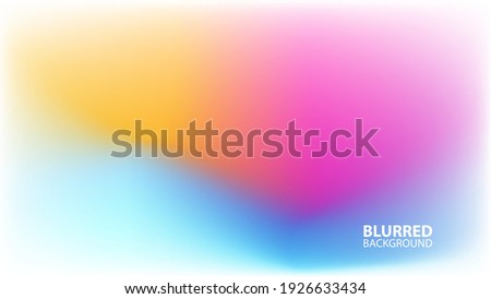 Blurred background with modern abstract light blurred color gradient. Smooth template for your creative graphic design. Vector illustration.