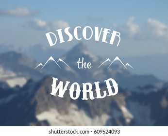 Blurred background of mountain landscape.