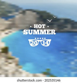 Blurred background nature, hot summer.  Vector EPS 10 illustration.