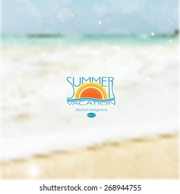 Blurred background the ox and sand. Summer, heat, rest. Abstract bright background. The sea breeze. Sandy Berg with the bubbles and splashing water.
