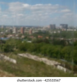 Blurred background with sky and clouds. Vector illustration. 