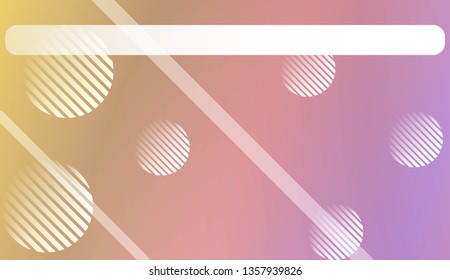 Blurred Background, Smooth Gradient Texture Color with Line, Circle. For Bright Website Banner, Invitation Card, Scree Wallpaper. Vector Illustration
