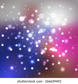 Blurred background with sparkles. Vector illustration