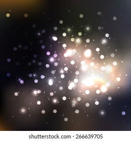 Blurred background with sparkles. Vector illustration