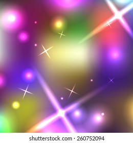 Blurred background with sparks. Vector illustration