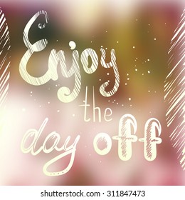 Blurred background with a text. vector banner