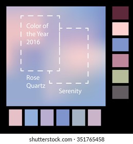 Blurred background with trendy colors of the year 2016 Rose Quartz and Serenity.Vector illustration.Fashion infographic