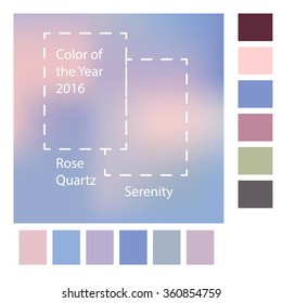 Blurred background with trendy colors of the year 2016 Rose Quartz and Serenity.Vector illustration.Fashion infographic