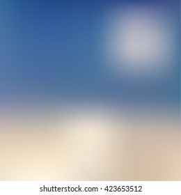 Blurred background vector illustration abstract. Summer beach sky sun sand background
