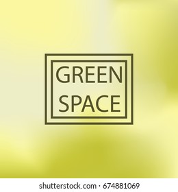 blurred background, vector illustration, green space