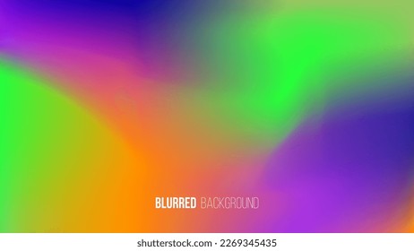Fondo borroso con degradado de color vibrante para su diseño gráfico creativo. Humo de color. Ilustración vectorial.