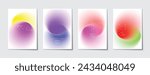 Blurred backgrounds set with modern abstract blurred color gradient patterns. Idea templates collection for posters, covers, brochures, flyers and cards. Vector Illustrator EPS.