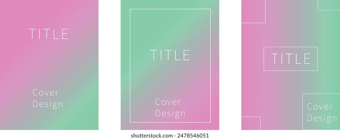 Blurred backgrounds set with modern abstract blurred color gradient patterns on white. Smooth templates collection for brochures, posters, banners, flyers and cards. Vector illustration.	