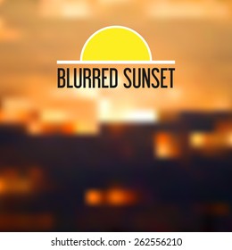 Blurred backgrounds vector. Blurred Sunset, sunrise wallpaper