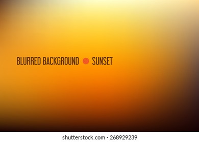 Blurred Backgrounds Vector Blurred Sunset Sunrise Stock Vector (Royalty ...