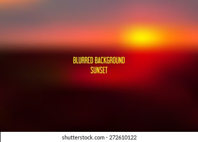Blurred backgrounds vector. Blurred Sunset, sunrise wallpaper