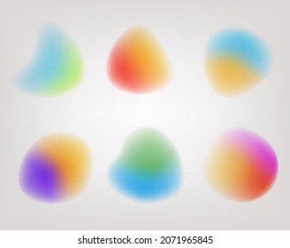 Blurred Ball With Grey Background With Gradient Background, Vector Illustration