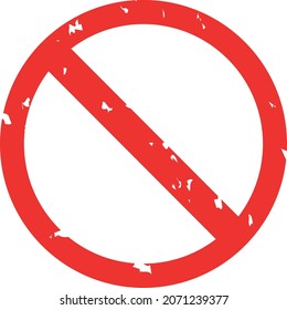 Blurred ban mark. - Vector. It is a simple. 