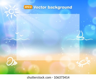 blurred beach background