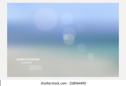 blurred beach background,vector illustrator design backdrop wallpaper background.