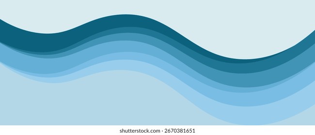 blurred blue background, gradient fresh design background, blue abstract wallpaper modern art gradient blue. Vector illustration