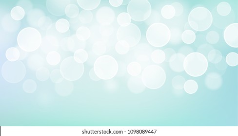 Blurred blue bokeh background. Vector illustration.