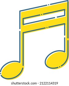 Blurred blue edging notes, sixteenth notes