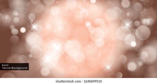 Blurred bokeh light on dark red background. Christmas and New Year holidays template.