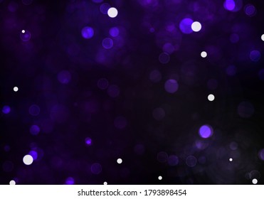 Luz de bokeh borrosa sobre fondo transparente azul oscuro. plantilla de vacaciones de Navidad y Año Nuevo. El brillo abstracto desenfocó estrellas y chispas parpadeantes. EPS vectorial 10