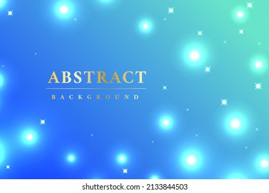 Blurred bokeh light on dark blue background. background space template. Abstract glitter defocused blinking stars and sparks.
