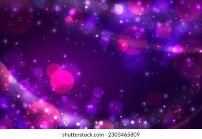 Blurred bokeh light on purple background