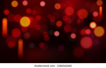 Blurred bokeh light on red background