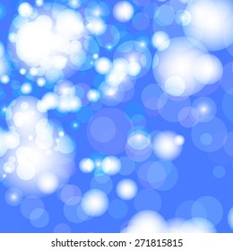 Blurred bokeh lights twilight advertisement seamless vector background. 