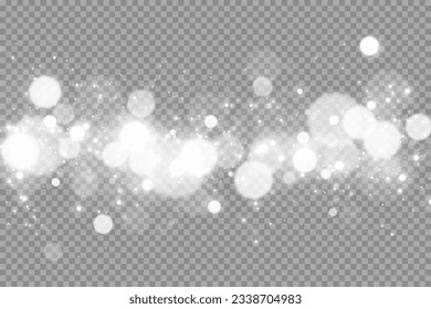 
Blurred bright abstract bokeh on a transparent background.Light effect.Dust.Background.