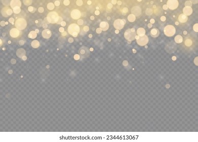 Borroso bokeh abstracto brillante sobre un fondo transparente. Efecto ligero.Dust.Background.