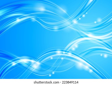 Blurred bright abstract vector waves
